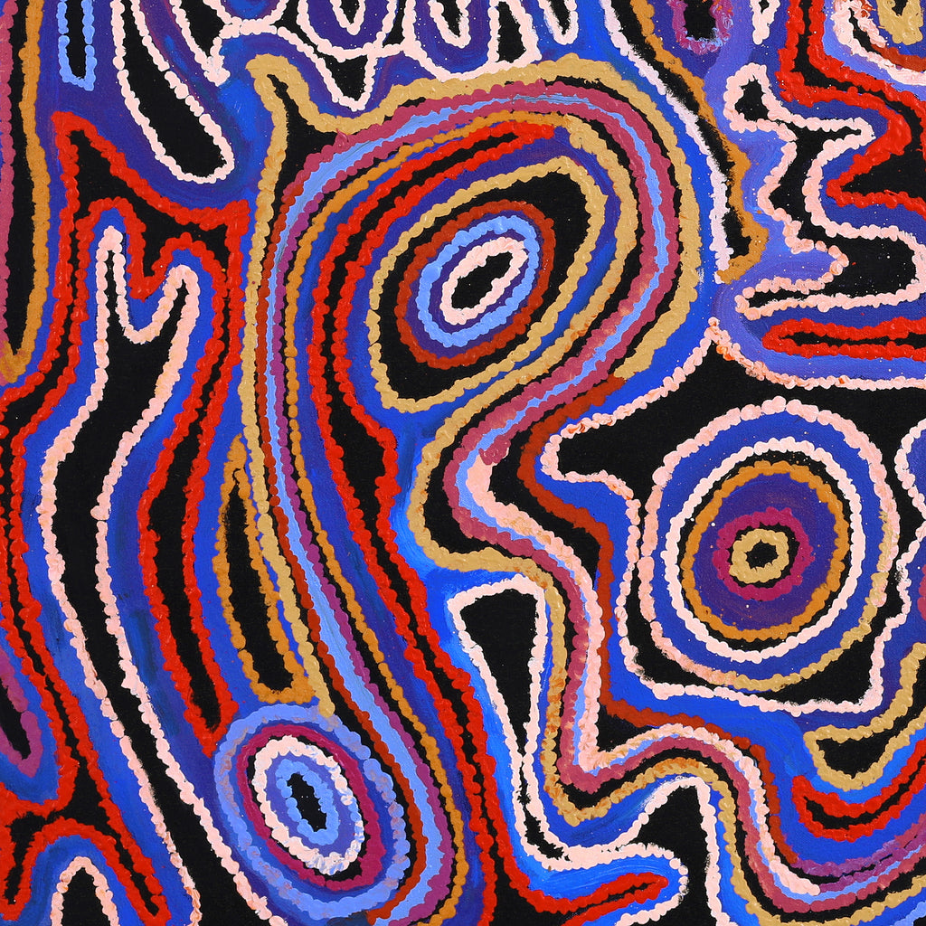 Aboriginal Artwork by Jennifer Mintaya Connelly Ward, Minyma Kutjara, 91x91cm