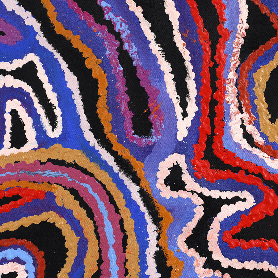 Aboriginal Artwork by Jennifer Mintaya Connelly Ward, Minyma Kutjara, 91x91cm