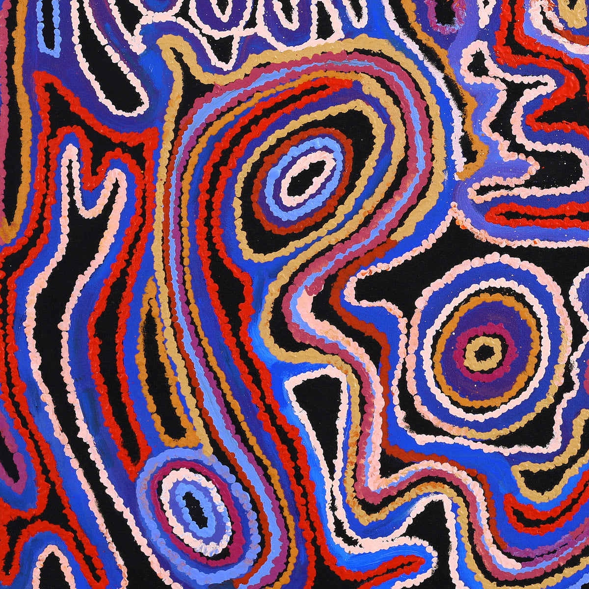 Aboriginal Art by Jennifer Mintaya Connelly Ward, Minyma Kutjara, 91x91cm - ART ARK®