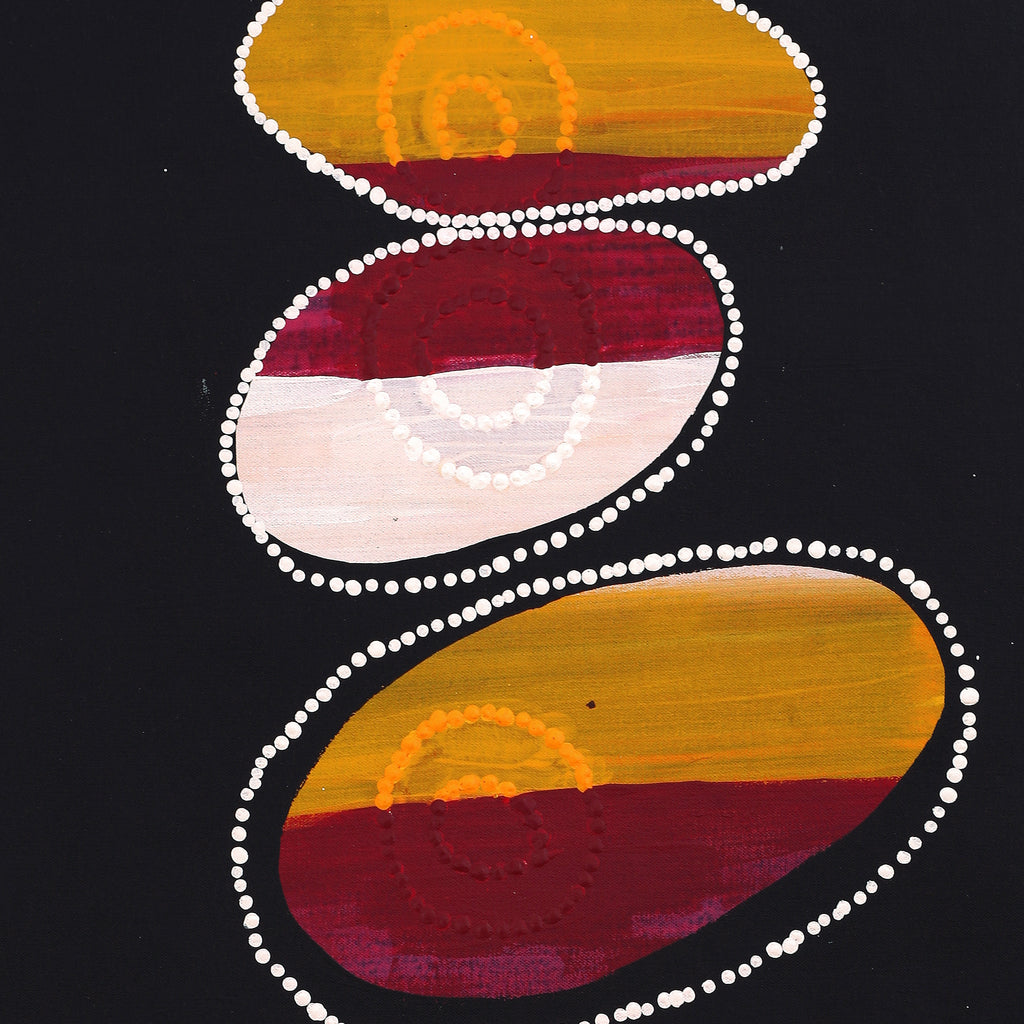 Aboriginal Artwork by Jennifer Mintaya Connelly Ward, Kungkarangkalpa (Seven Sisters Story), 91x46cm