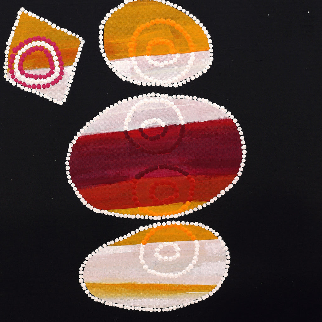 Aboriginal Artwork by Jennifer Mintaya Connelly Ward, Kungkarangkalpa (Seven Sisters Story), 91x46cm