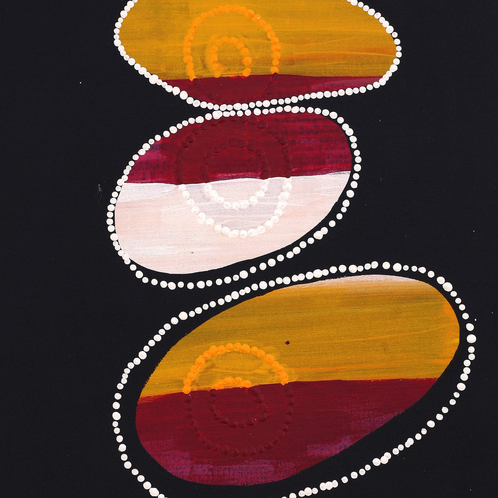 Aboriginal Art by Jennifer Mintaya Connelly Ward, Kungkarangkalpa (Seven Sisters Story), 91x46cm - ART ARK®