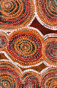 Aboriginal Artwork by Jennifer Forbes, Kungkarangkalpa (Seven Sisters Story), 71x46cm