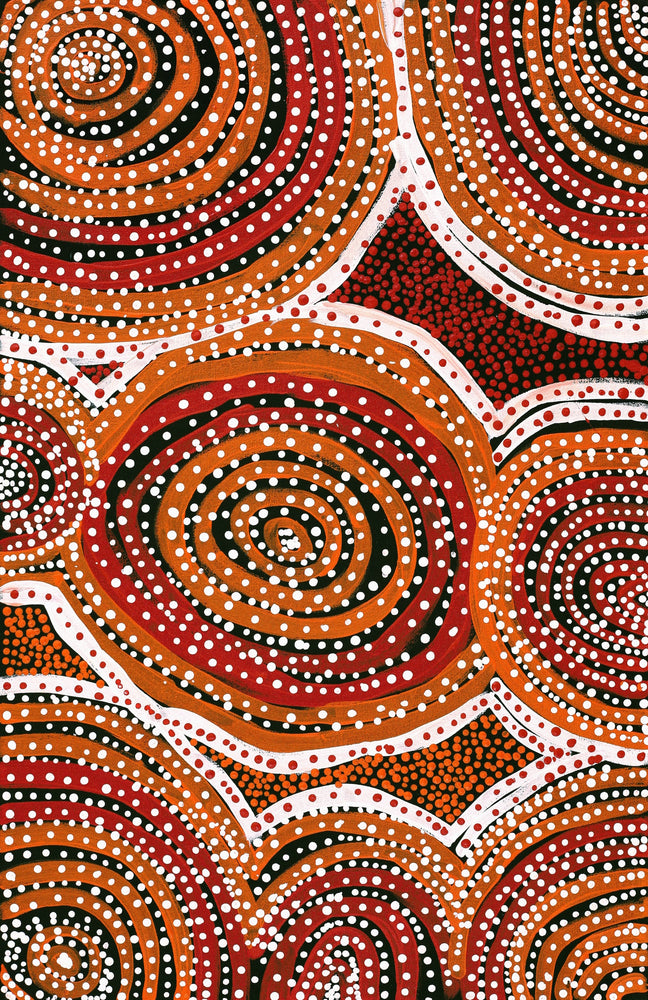 Aboriginal Artwork by Jennifer Forbes, Kungkarangkalpa (Seven Sisters Story), 71x46cm