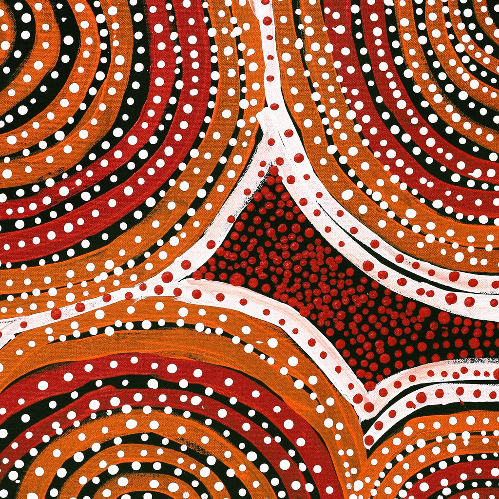 Aboriginal Artwork by Jennifer Forbes, Kungkarangkalpa (Seven Sisters Story), 71x46cm