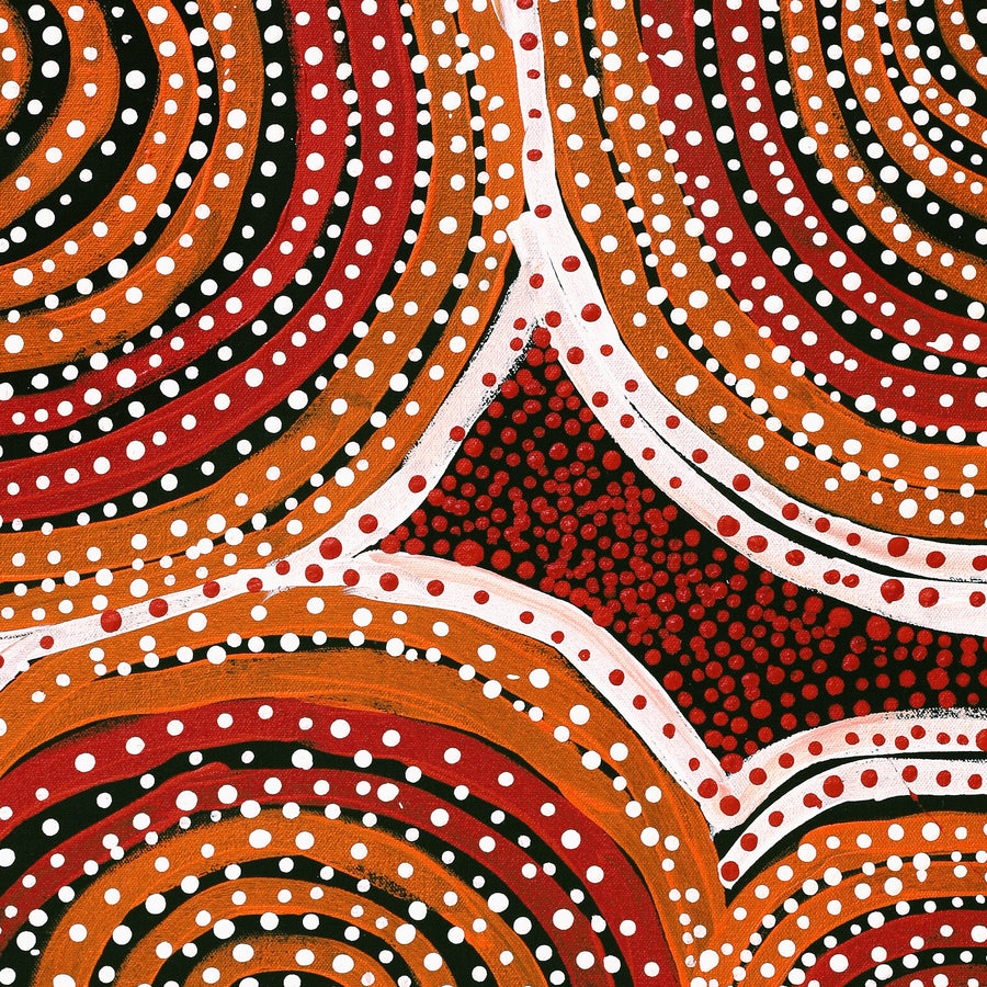 Aboriginal Artwork by Jennifer Forbes, Kungkarangkalpa (Seven Sisters Story), 71x46cm