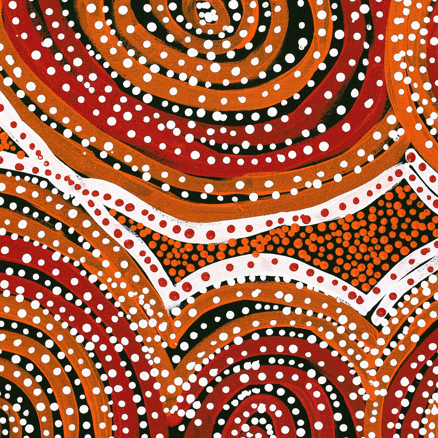 Aboriginal Artwork by Jennifer Forbes, Kungkarangkalpa (Seven Sisters Story), 71x46cm