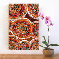 Aboriginal Artwork by Jennifer Forbes, Kungkarangkalpa (Seven Sisters Story), 71x46cm