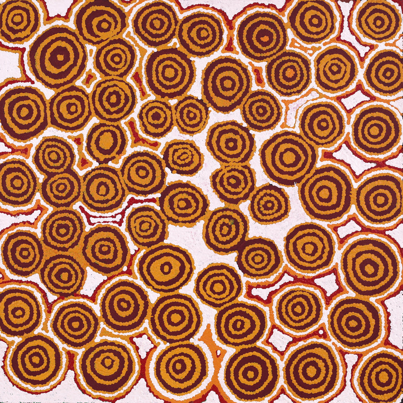 Aboriginal Artwork by Jennifer Forbes, Kungkarangkalpa (Seven Sisters Story), 76x76cm