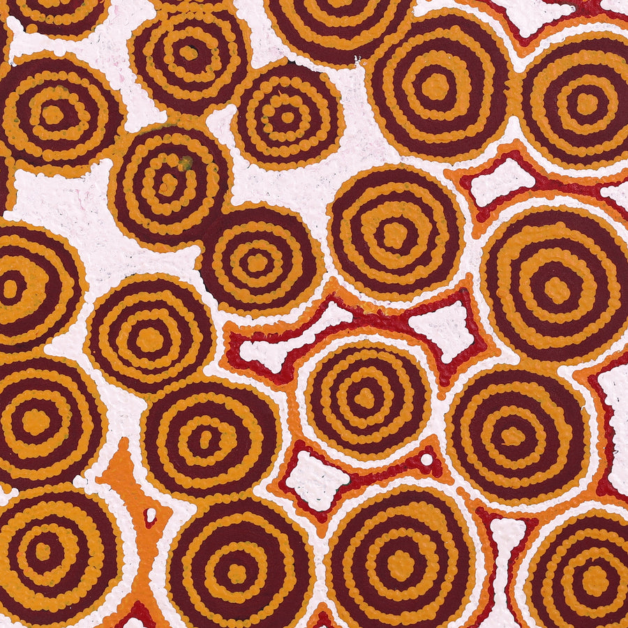 Aboriginal Artwork by Jennifer Forbes, Kungkarangkalpa (Seven Sisters Story), 76x76cm