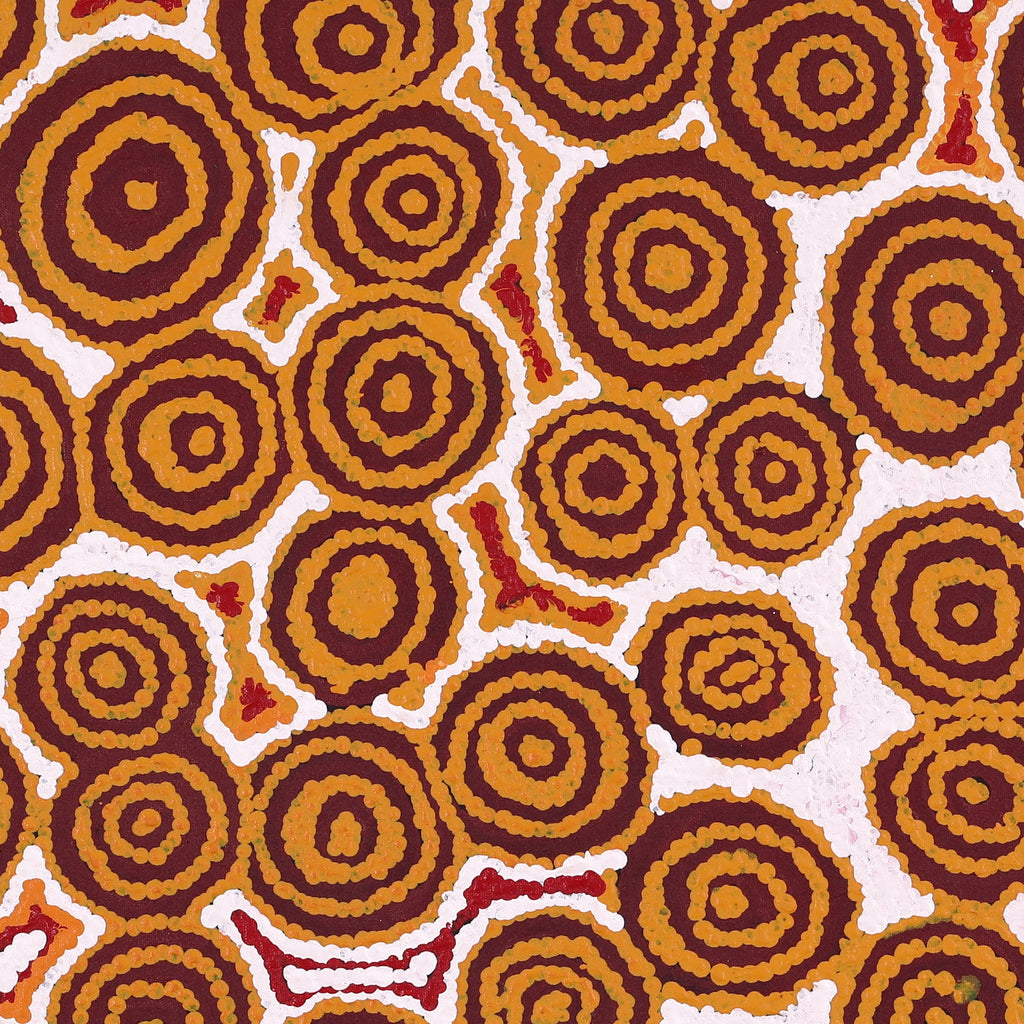 Aboriginal Artwork by Jennifer Forbes, Kungkarangkalpa (Seven Sisters Story), 76x76cm