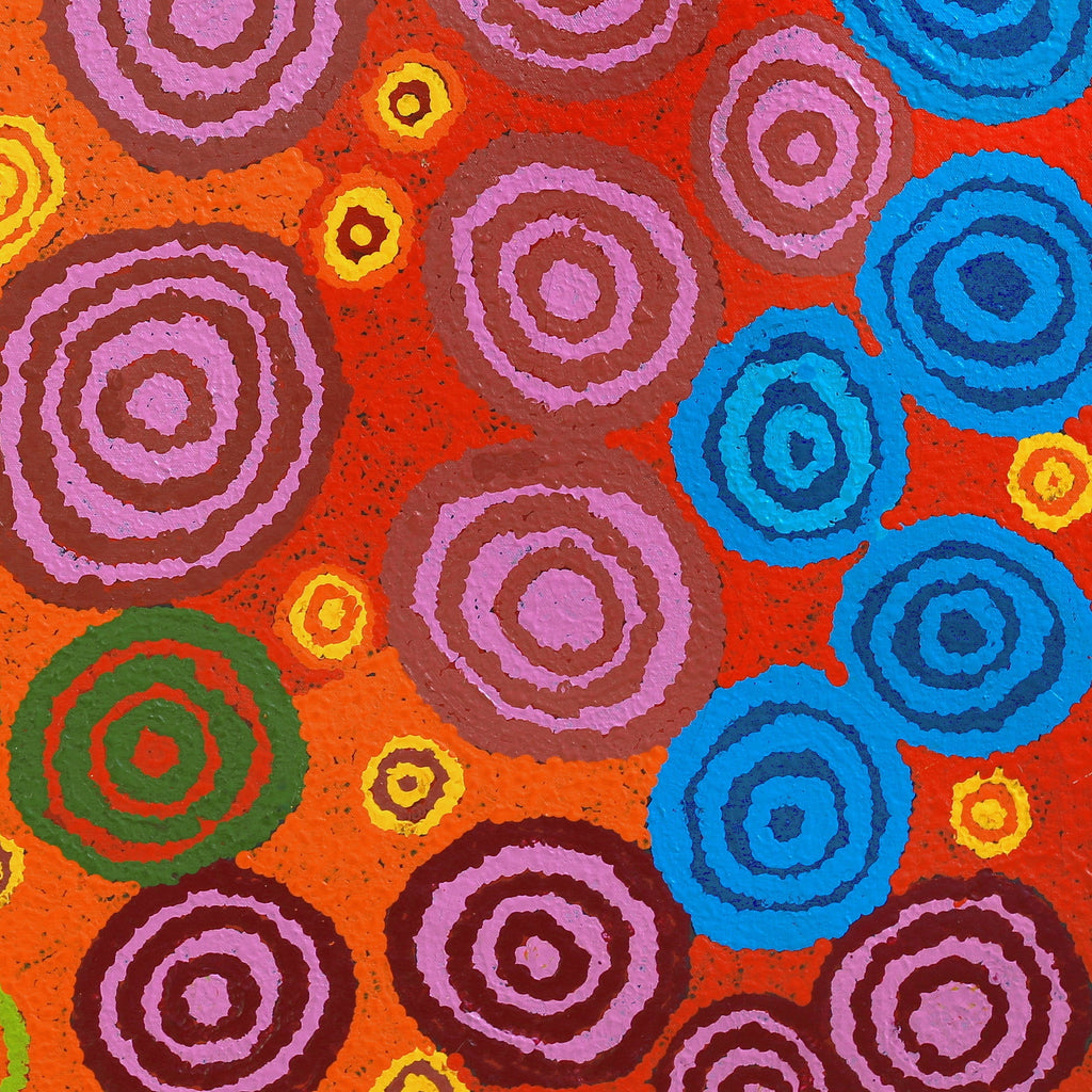 Aboriginal Artwork by Jennifer Forbes, Kungkarangkalpa (Seven Sisters Story), 91x91cm