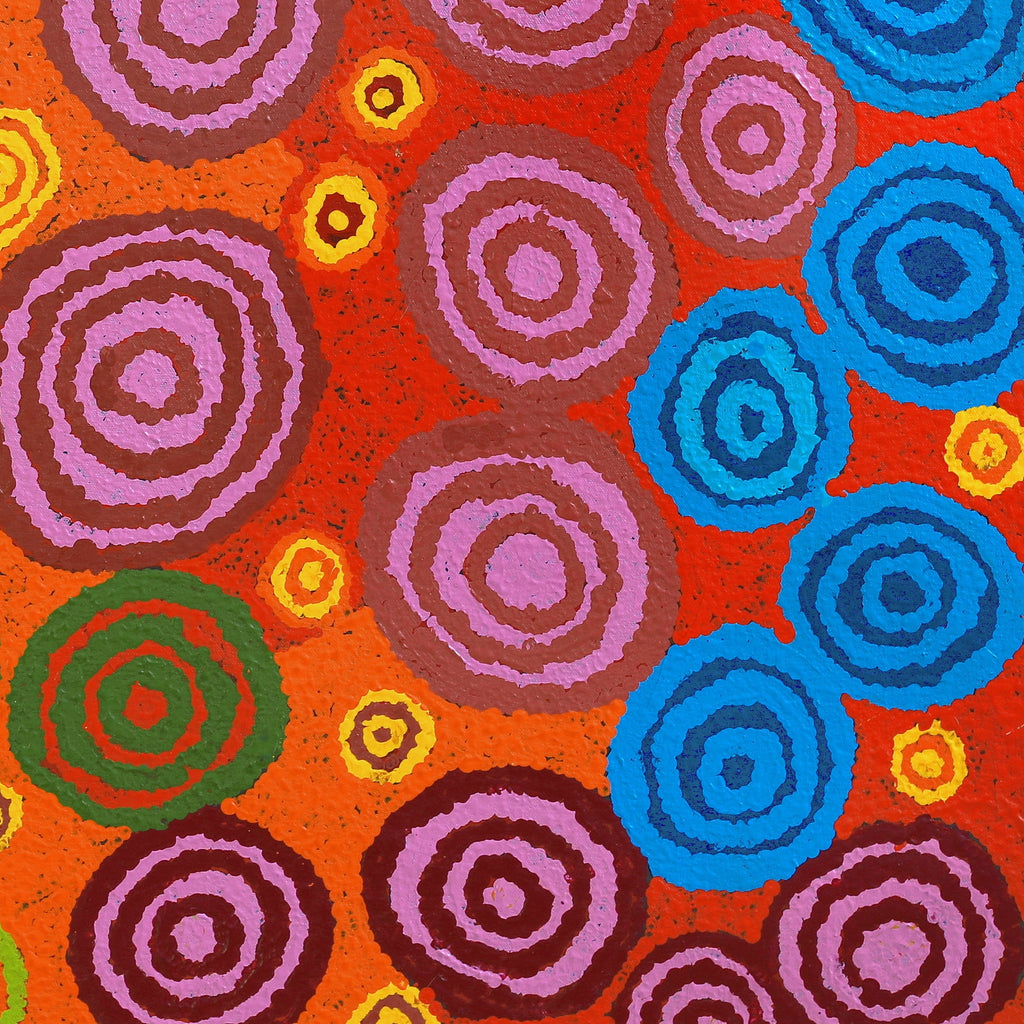 Aboriginal Art by Jennifer Forbes, Kungkarangkalpa (Seven Sisters Story), 91x91cm - ART ARK®