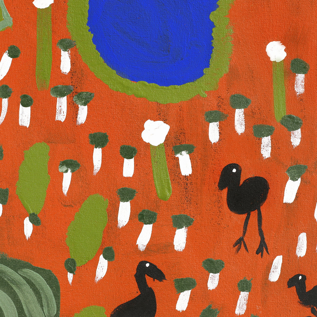 Aboriginal Artwork by Jennifer Forbes, Bush trip to my homelands, 91x91cm