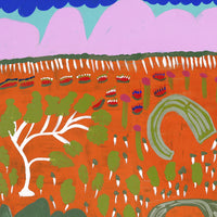 Aboriginal Artwork by Jennifer Forbes, Bush trip to my homelands, 91x91cm