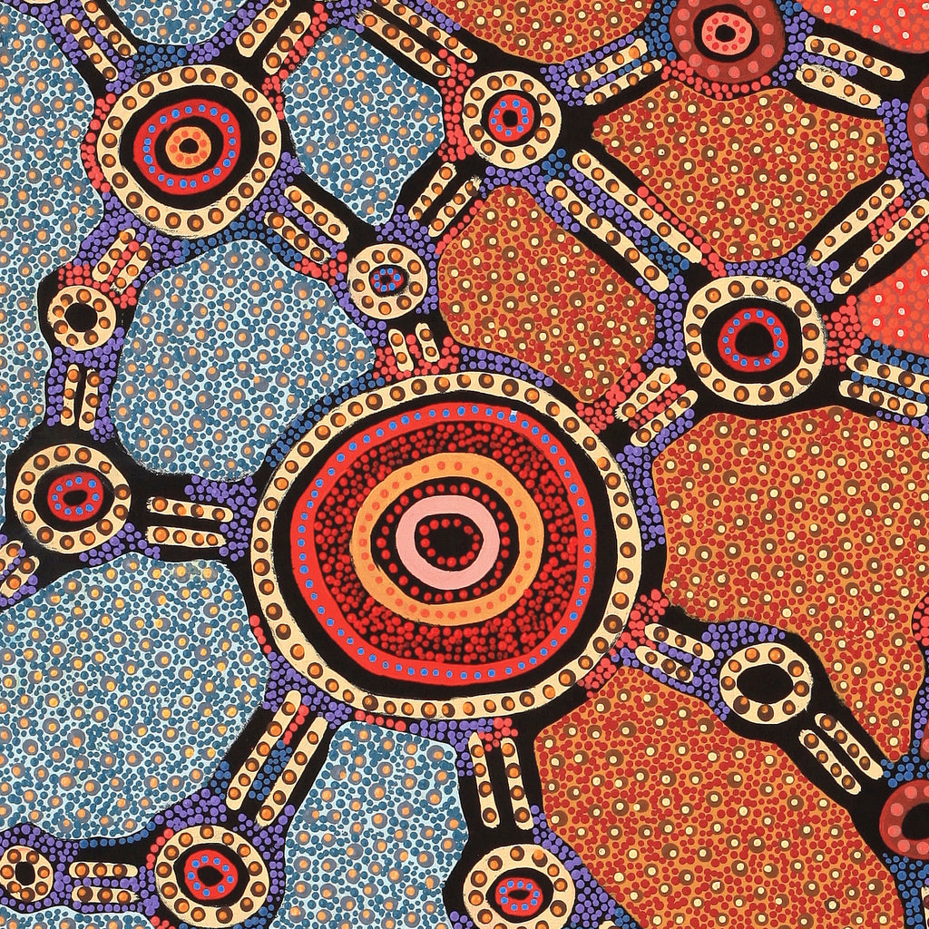 Aboriginal Artwork by Jennifer Napaljarri Lewis, Lukarrara Jukurrpa, 122x91cm