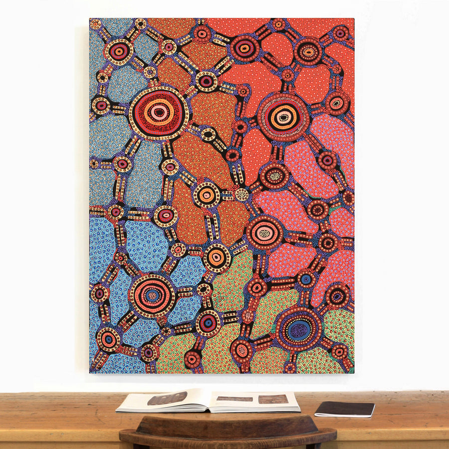 Aboriginal Artwork by Jennifer Napaljarri Lewis, Lukarrara Jukurrpa, 122x91cm