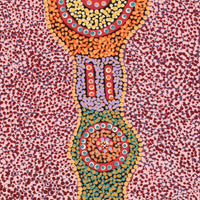 Aboriginal Artwork by Jennifer Napaljarri Lewis, Ngapa Jukurrpa (Water Dreaming) - Puyurru, 122x30cm