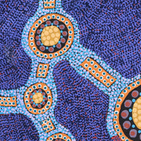 Aboriginal Artwork by Jennifer Napaljarri Lewis, Ngapa Jukurrpa (Water Dreaming) - Puyurru, 61x46cm