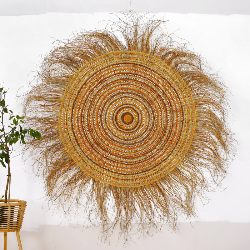 Aboriginal Artwork by Jennifer Prudence, Woven Mat, 210cm