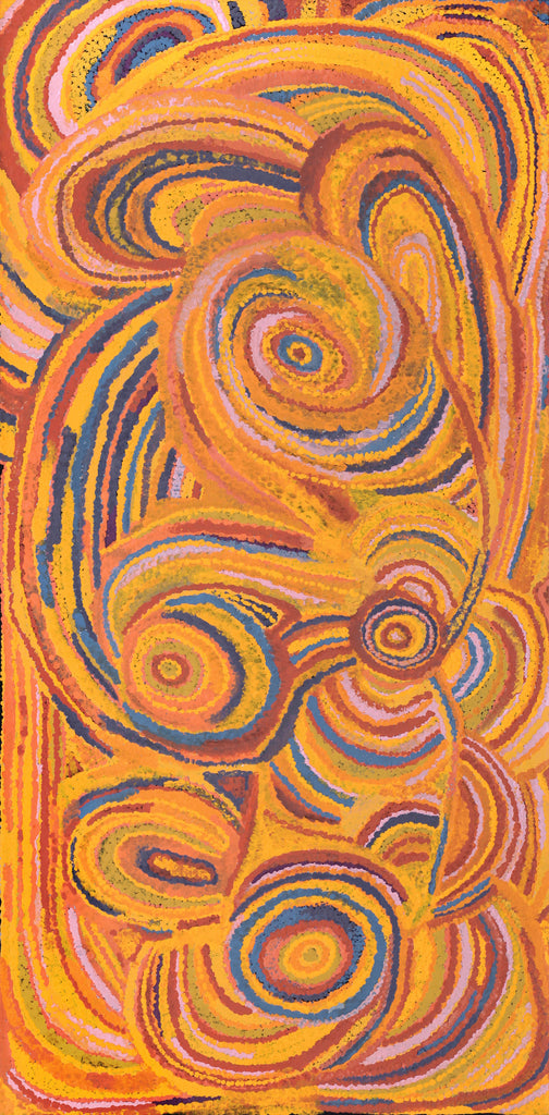 Aboriginal Artwork by Jennifer Mintaya Connelly Ward, Kungkarangkalpa (Seven Sisters Story), 122x60cm - ART ARK®