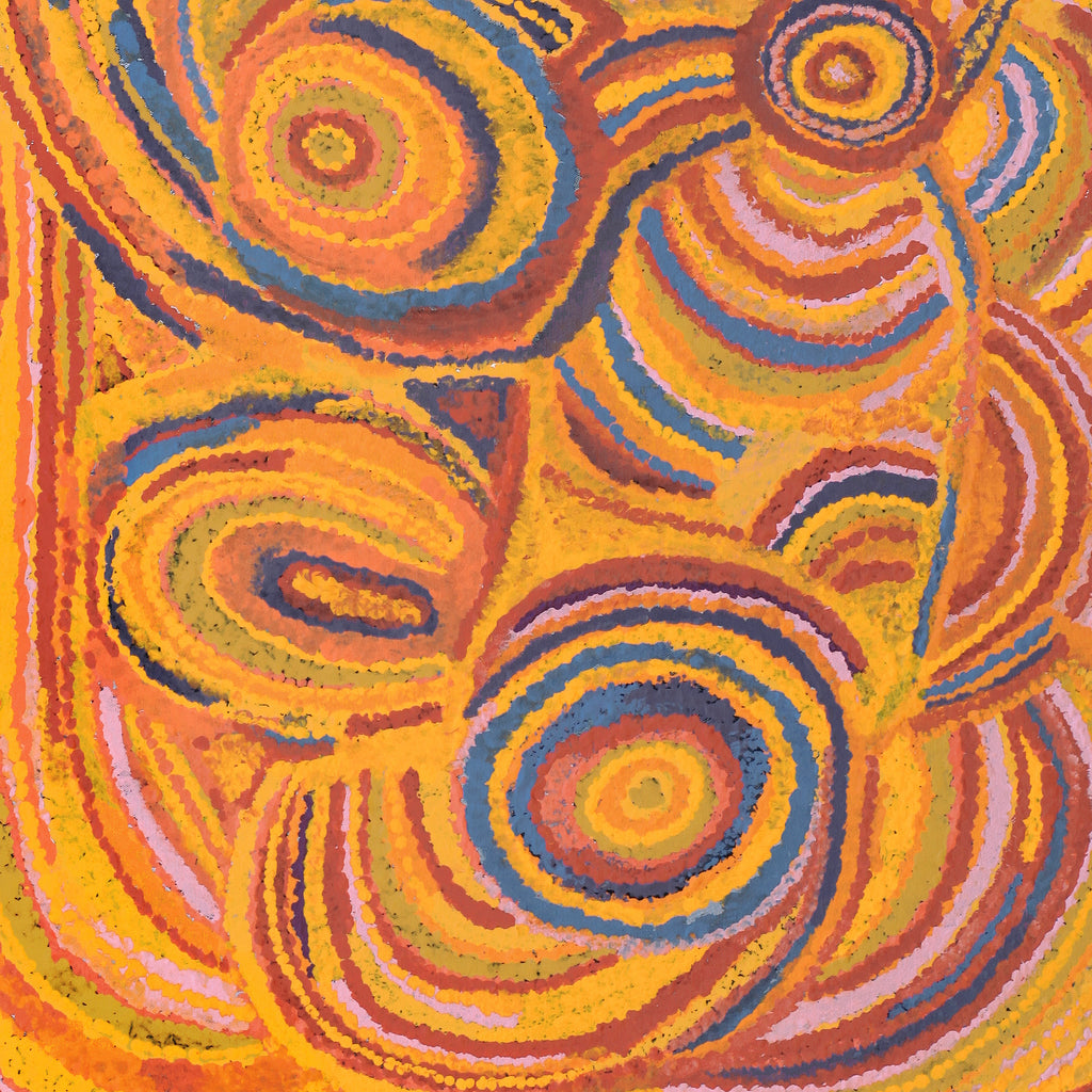 Aboriginal Artwork by Jennifer Mintaya Connelly Ward, Kungkarangkalpa (Seven Sisters Story), 122x60cm