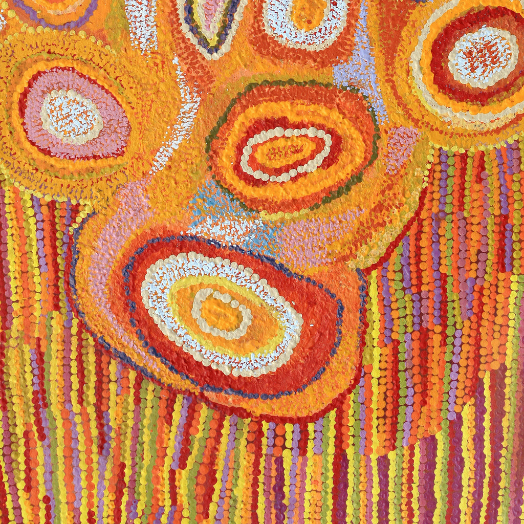 Aboriginal Artwork by Jennifer Mintaya Connelly Ward, Kungkarangkalpa (Seven Sisters Story), 122x61cm