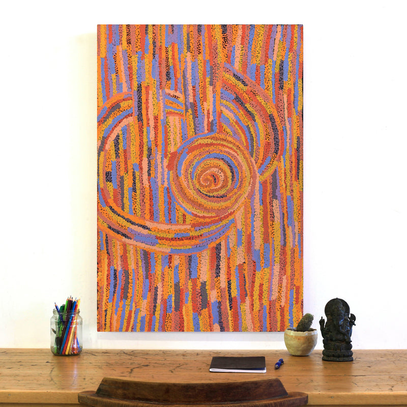 Aboriginal Artwork by Jennifer Mintaya Connelly Ward, Kungkarangkalpa (Seven Sisters Story), 91x61cm