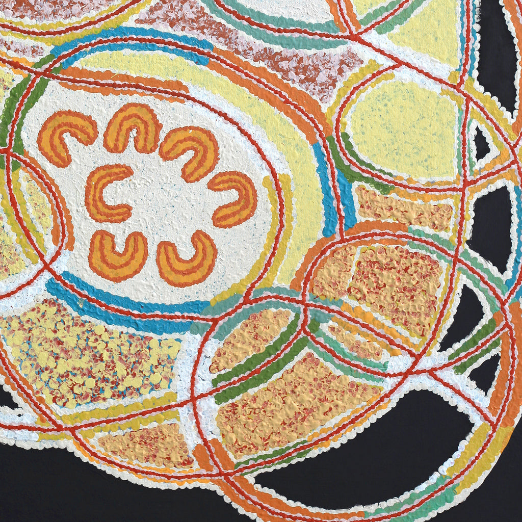 Aboriginal Artwork by Jennifer Mintaya Connelly Ward, Kungkarangkalpa (Seven Sisters Story), 122x91cm - ART ARK®