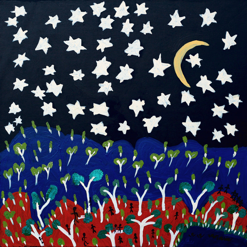 Aboriginal Artwork by Jennifer Forbes, Ngayuku Ngura, 91x91cm