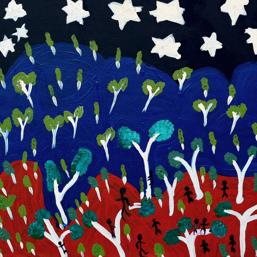 Aboriginal Artwork by Jennifer Forbes, Ngayuku Ngura, 91x91cm