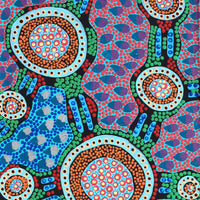 Aboriginal Artwork by Jennifer Napaljarri Lewis, Lukarrara Jukurrpa, 122x30cm