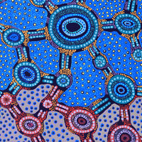 Aboriginal Artwork by Jennifer Napaljarri Lewis, Lukarrara Jukurrpa, 122x46cm