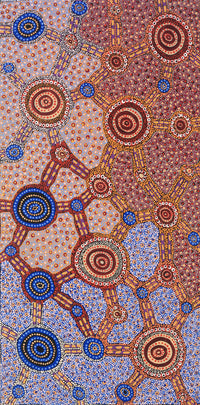 Aboriginal Artwork by Jennifer Napaljarri Lewis, Lukarrara Jukurrpa, 122x61cm
