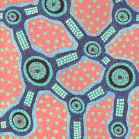 Aboriginal Artwork by Jennifer Napaljarri Lewis, Ngapa Jukurrpa (Water Dreaming) - Puyurru, 122x61cm