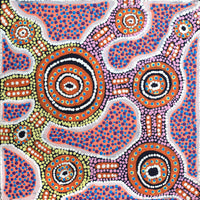 Aboriginal Artwork by Jennifer Napaljarri Lewis, Lukarrara Jukurrpa, 30x30cm