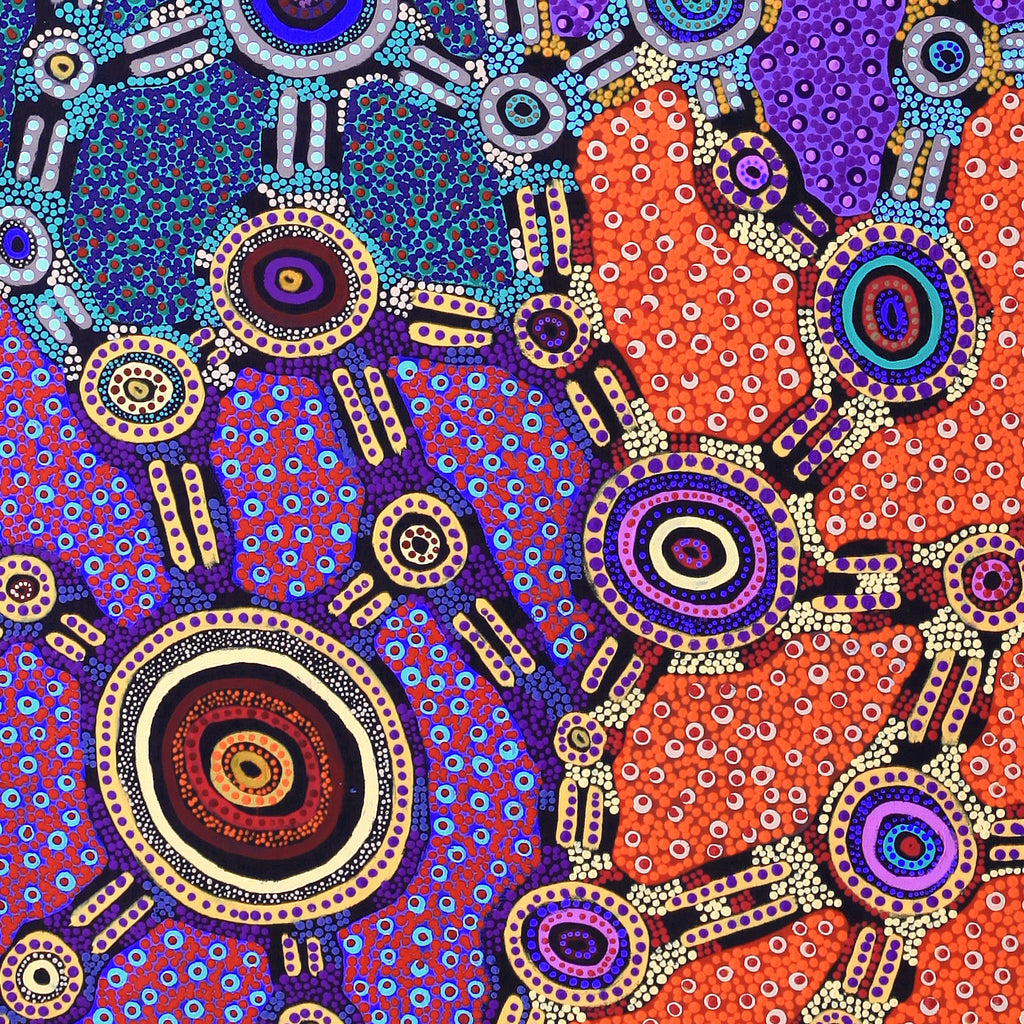 Aboriginal Artwork by Jennifer Napaljarri Lewis, Lukarrara Jukurrpa, 182x61cm