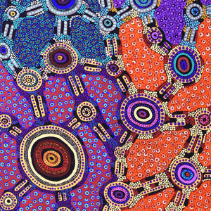 Aboriginal Artwork by Jennifer Napaljarri Lewis, Lukarrara Jukurrpa, 182x61cm - ART ARK®