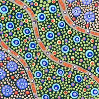 Aboriginal Artwork by Jennifer Napaljarri Lewis, Lukarrara Jukurrpa, 30x30cm