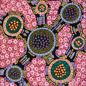 Aboriginal Art by Jennifer Napaljarri Lewis, Lukarrara Jukurrpa, 30x30cm - ART ARK®