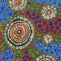 Aboriginal Artwork by Jennifer Napaljarri Lewis, Lukarrara Jukurrpa, 30x30cm