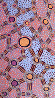 Aboriginal Art by Jennifer Napaljarri Lewis, Lukarrara Jukurrpa, 107x61cm - ART ARK®