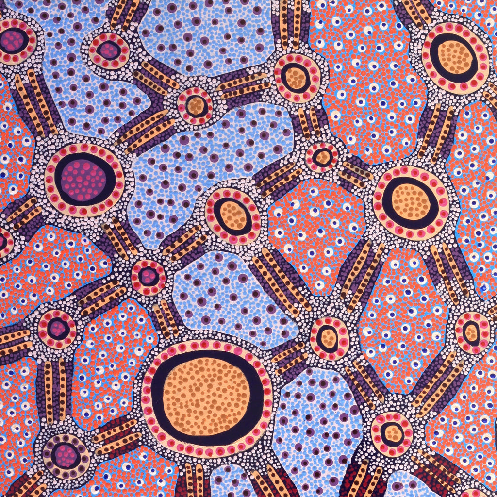 Aboriginal Art by Jennifer Napaljarri Lewis, Lukarrara Jukurrpa, 107x61cm - ART ARK®