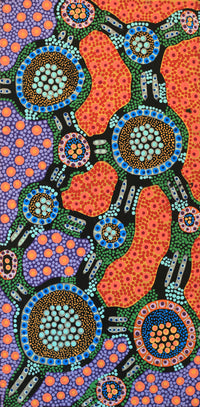 Aboriginal Artwork by Jennifer Napaljarri Lewis, Lukarrara Jukurrpa, 61x30cm