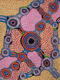 Aboriginal Artwork by Jennifer Napaljarri Lewis, Lukarrara Jukurrpa, 61x46cm