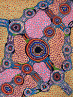 Aboriginal Art by Jennifer Napaljarri Lewis, Lukarrara Jukurrpa, 61x46cm - ART ARK®