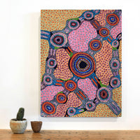Aboriginal Artwork by Jennifer Napaljarri Lewis, Lukarrara Jukurrpa, 61x46cm