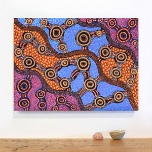 Aboriginal Artwork by Jennifer Napaljarri Lewis, Lukarrara Jukurrpa, 61x46cm - ART ARK®