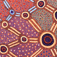 Aboriginal Art by Jennifer Napaljarri Lewis, Lukarrara Jukurrpa, 76x76cm - ART ARK®