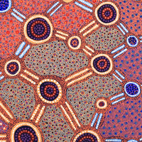 Aboriginal Art by Jennifer Napaljarri Lewis, Lukarrara Jukurrpa, 76x76cm - ART ARK®